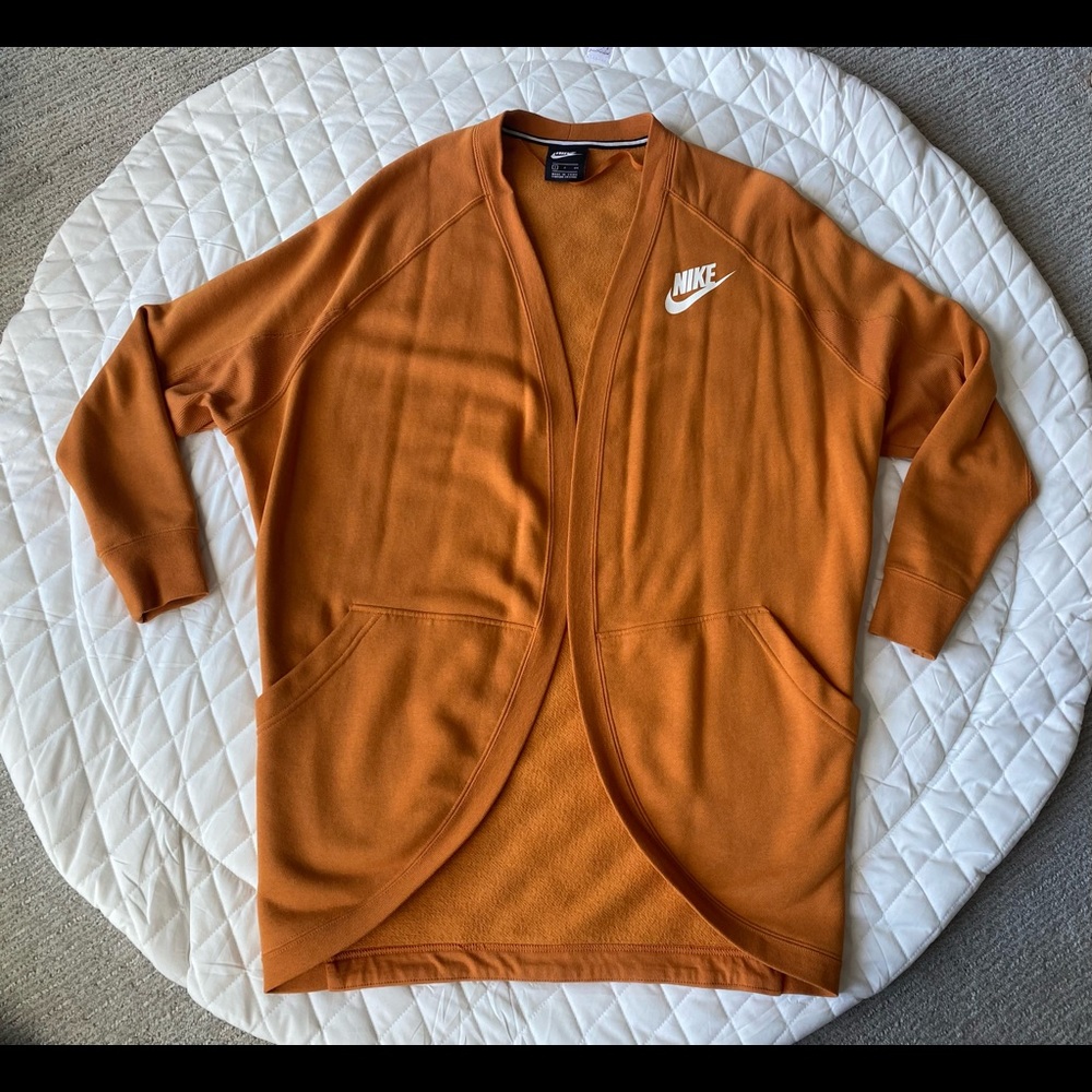 Rust colored nike cardigan